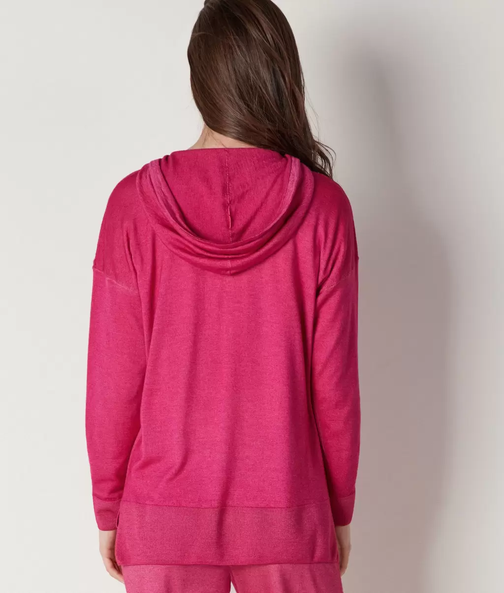 Falconeri Camisolas Felpa Pink Senhora Sweatshirt Com Fecho De Correr Em Ultrafine Cashmere - 2