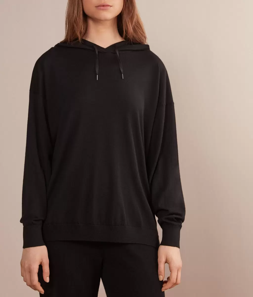 Camisolas Felpa Senhora Black Sweatshirt Em Ultrafine Cashmere Falconeri - 1