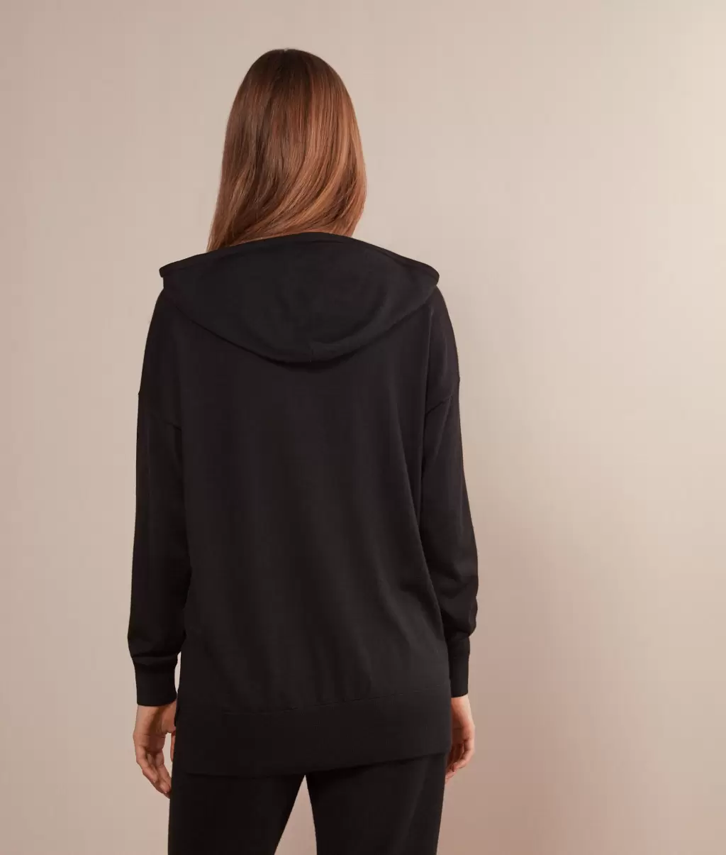Camisolas Felpa Senhora Black Sweatshirt Em Ultrafine Cashmere Falconeri - 2