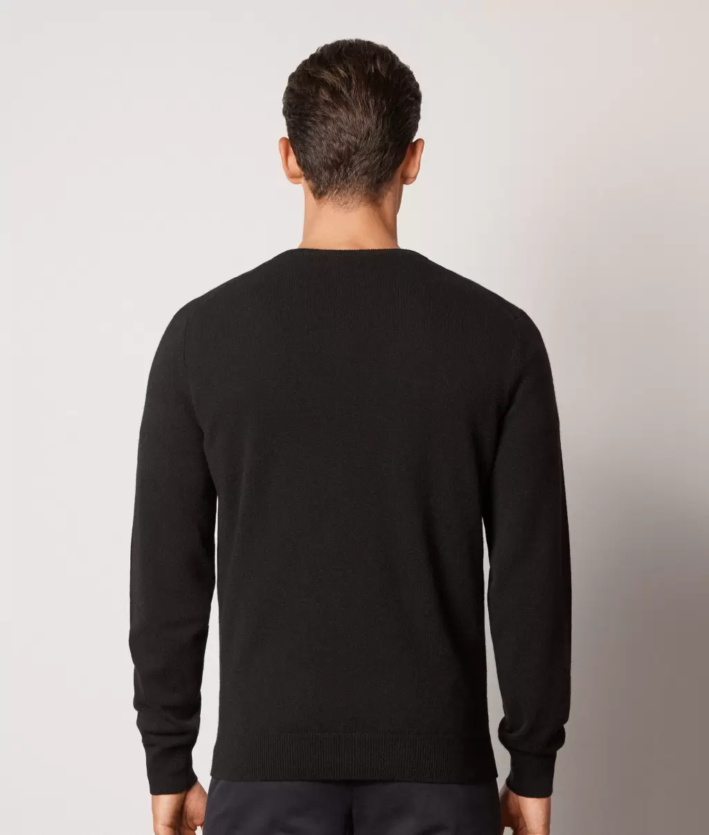 Falconeri Black Camisola Com Decote V Em Ultrasoft Cashmere Camisolas Decote Em V Homem - 2