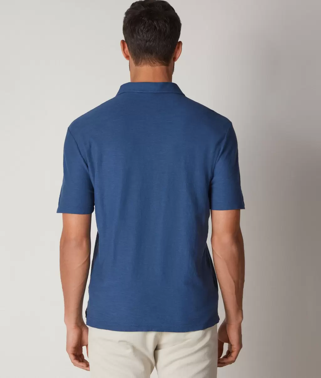 Polo Em Algodão Twist T-Shirts E Polos Falconeri Blue Homem - 2
