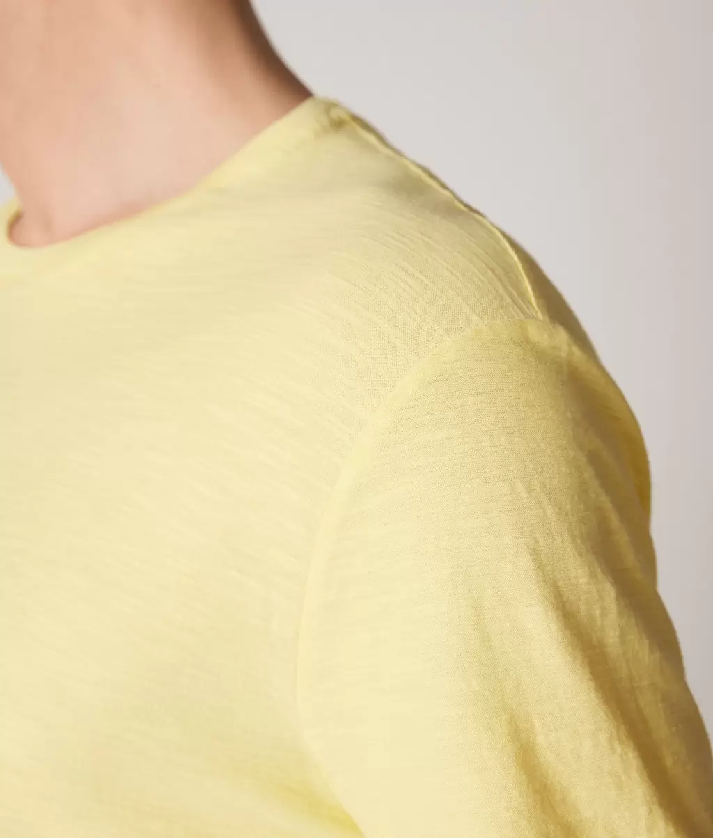 Falconeri Yellow Homem T-Shirts E Polos T-Shirt Em Algodão Twist - 3