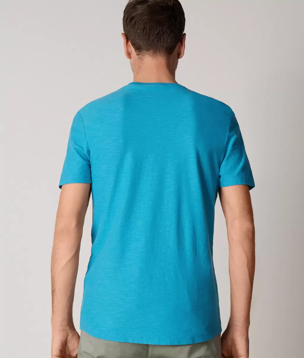 Blue Falconeri Homem T-Shirt Em Algodão Twist T-Shirts E Polos - 2