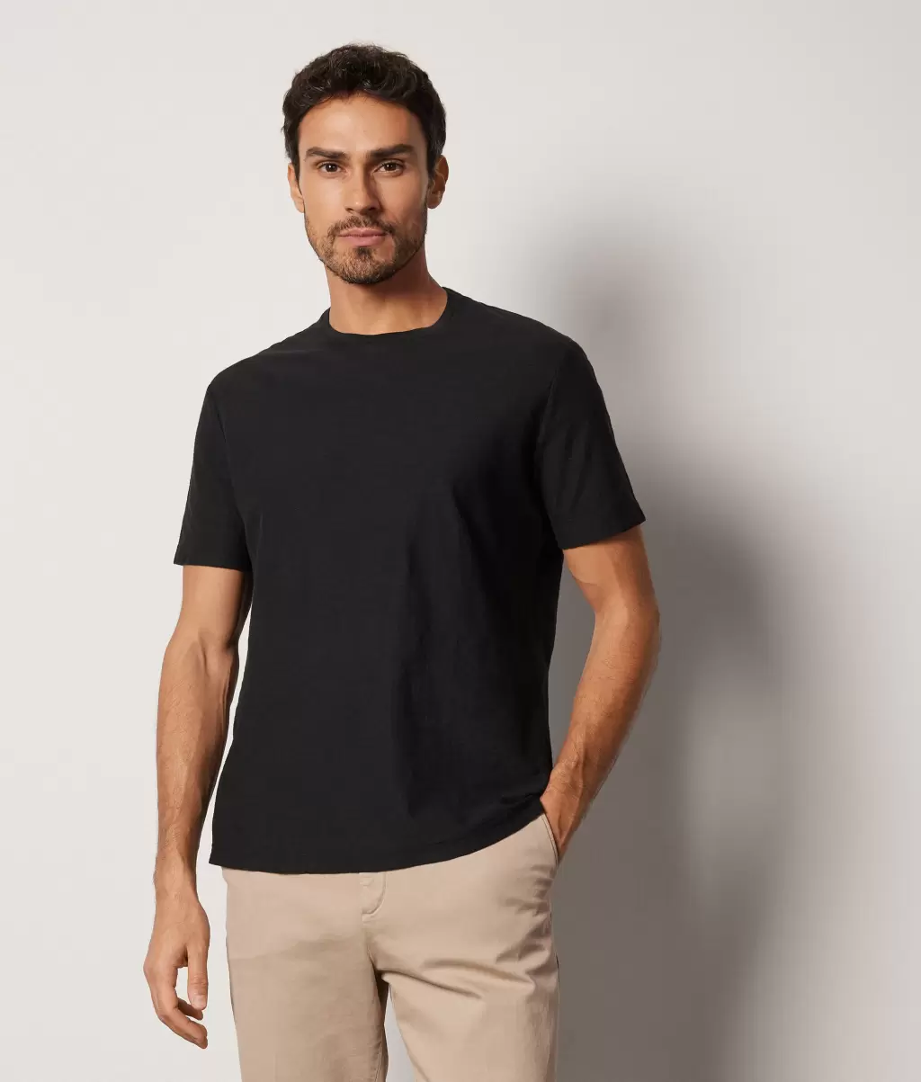 T-Shirts E Polos Falconeri T-Shirt Em Algodão Twist Homem Black