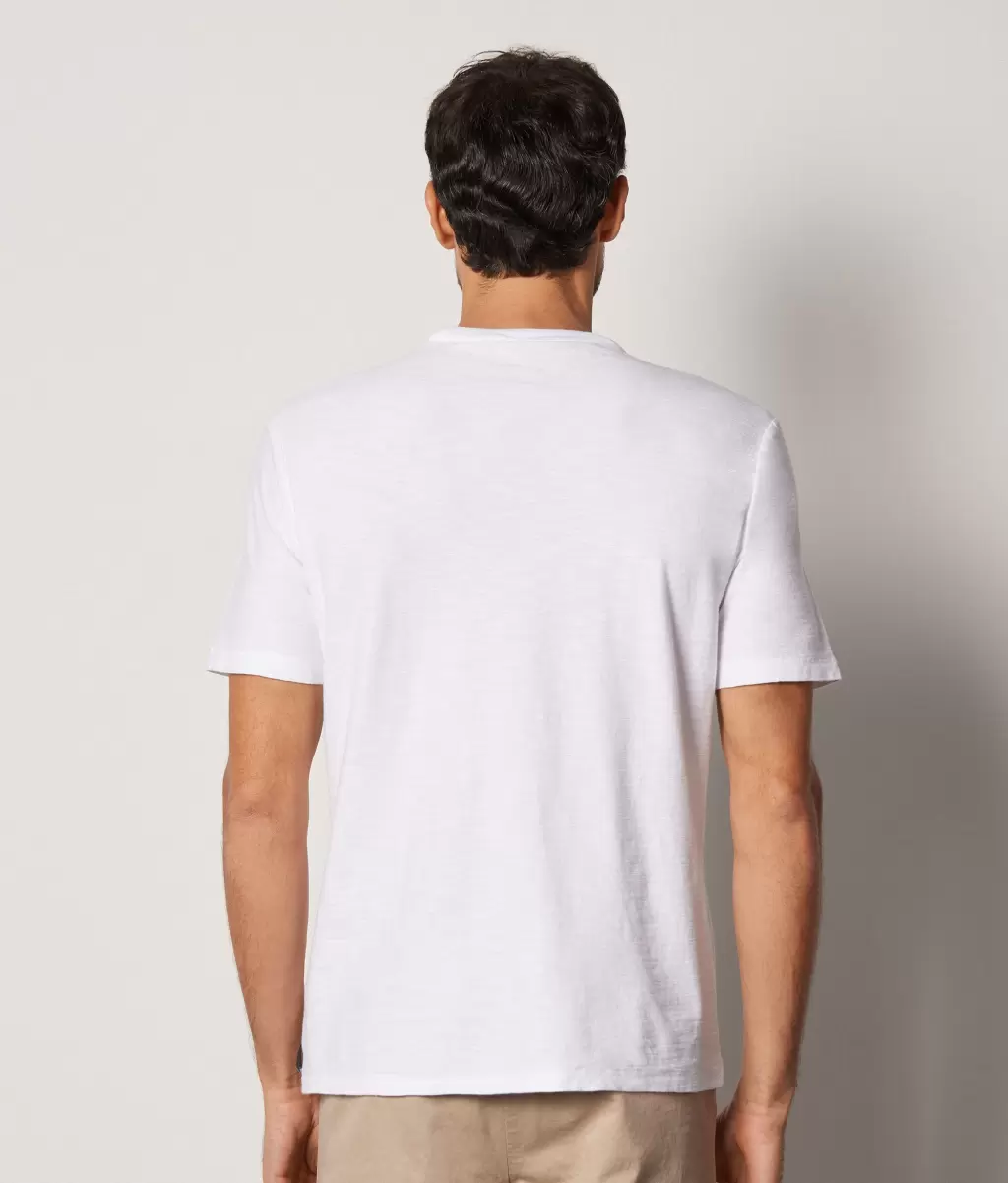 T-Shirts E Polos Homem Falconeri White T-Shirt Em Algodão Twist - 2