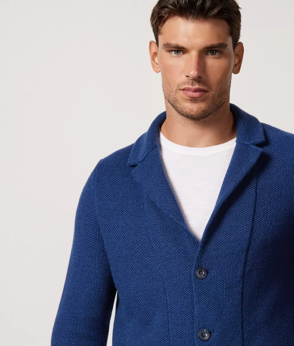 Casaco De Lã Jaquetas E Blazers Homem Blue Falconeri - 3