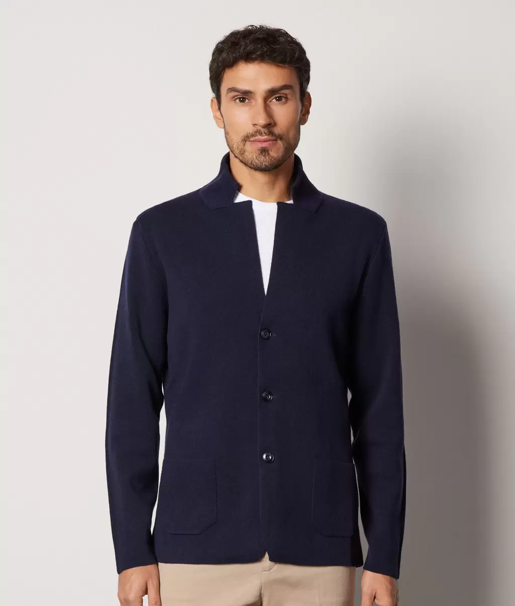 Blue Casaco Tweed Jaquetas E Blazers Falconeri Homem - 1