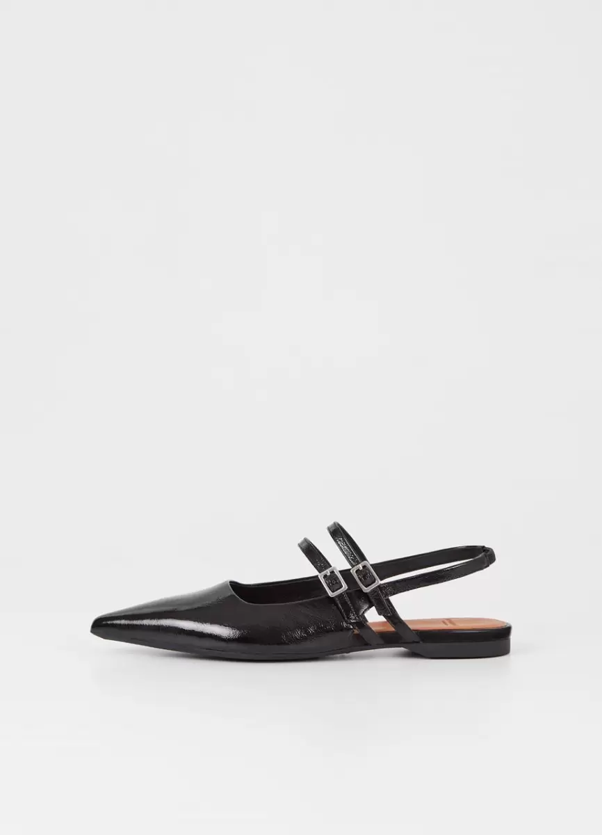 Black Patent Leather Mary Janes Mais Vendido Hermine Shoes Mulher Vagabond - 1