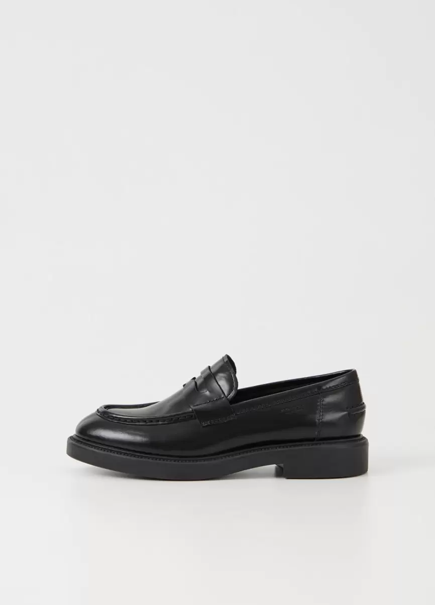 Loafers Black Polished Leather Vagabond Alex W Loafer Popularidade Mulher - 1