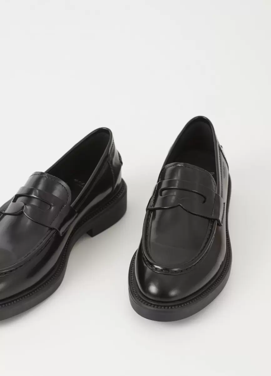 Loafers Black Polished Leather Vagabond Alex W Loafer Popularidade Mulher - 4