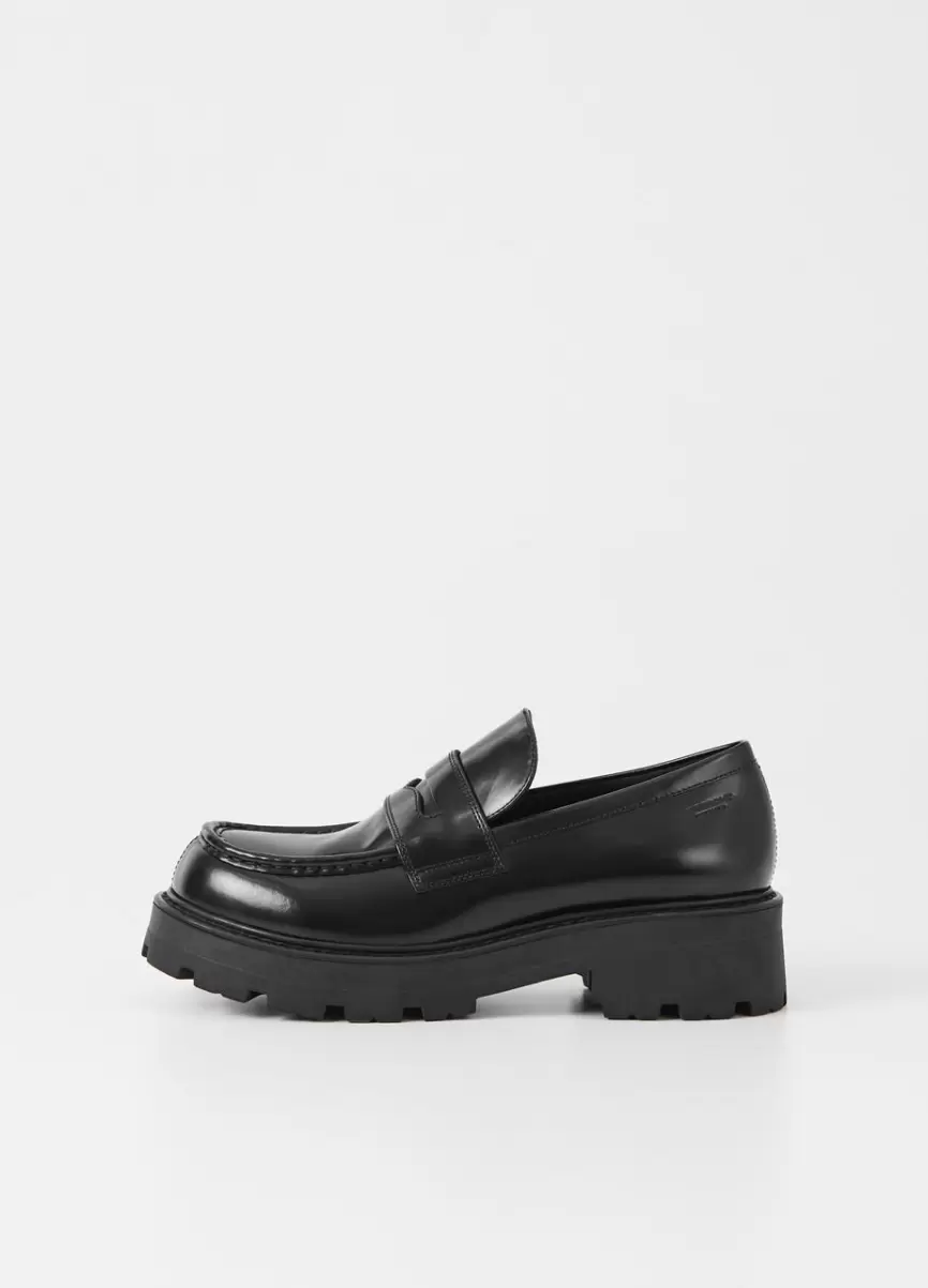 Loafers Vagabond Black Polished Leather Cosmo 2.0 Loafer Mulher Novo Produto - 1