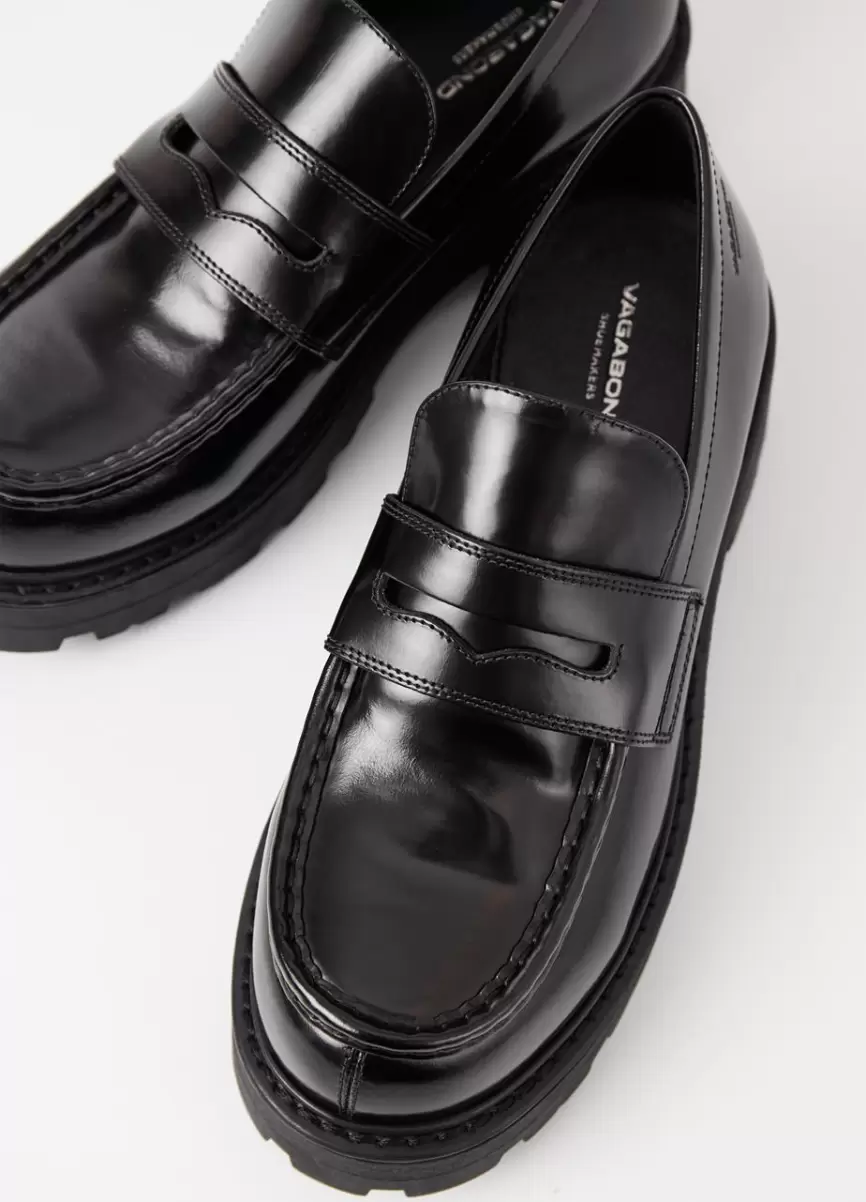 Loafers Vagabond Black Polished Leather Cosmo 2.0 Loafer Mulher Novo Produto - 4