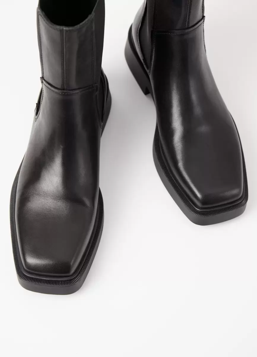 Black Leather Mulher Botas Vagabond Inovação Jillian Boots - 1