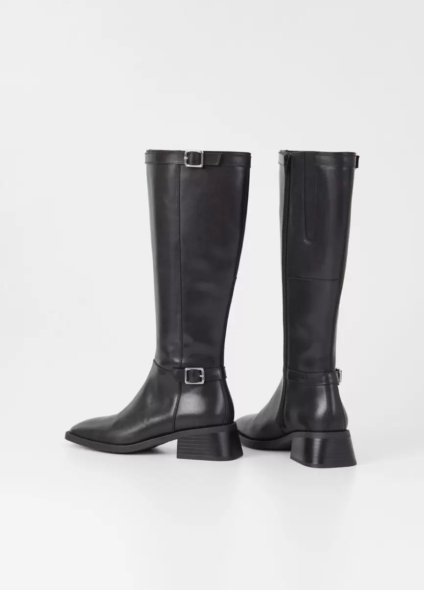 Botas Vagabond Mulher Black Leather Garantido Blanca Tall Boots - 2