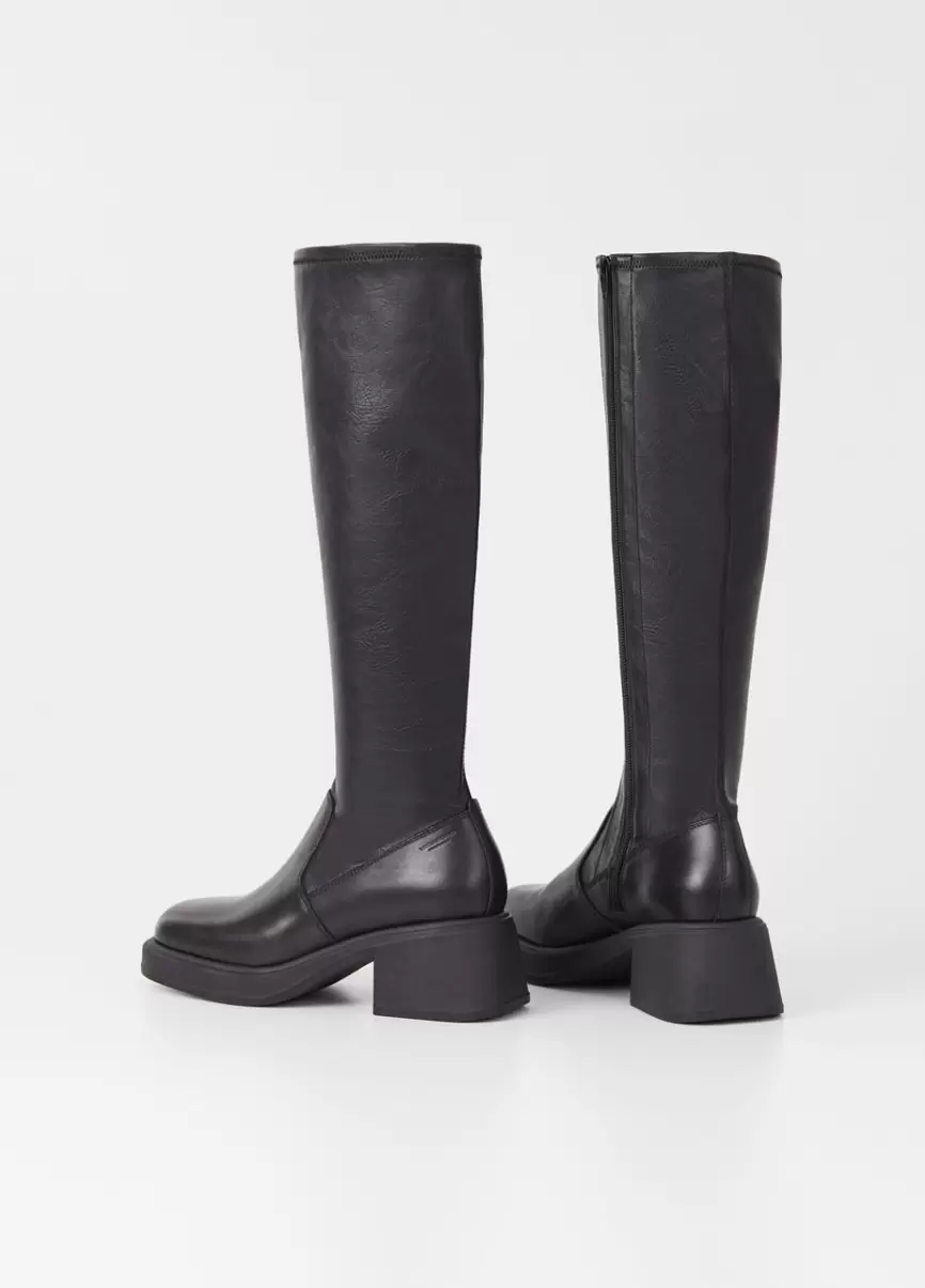 Botas 2024 Black Leather/Comb Dorah Tall Boots Vagabond Mulher - 2
