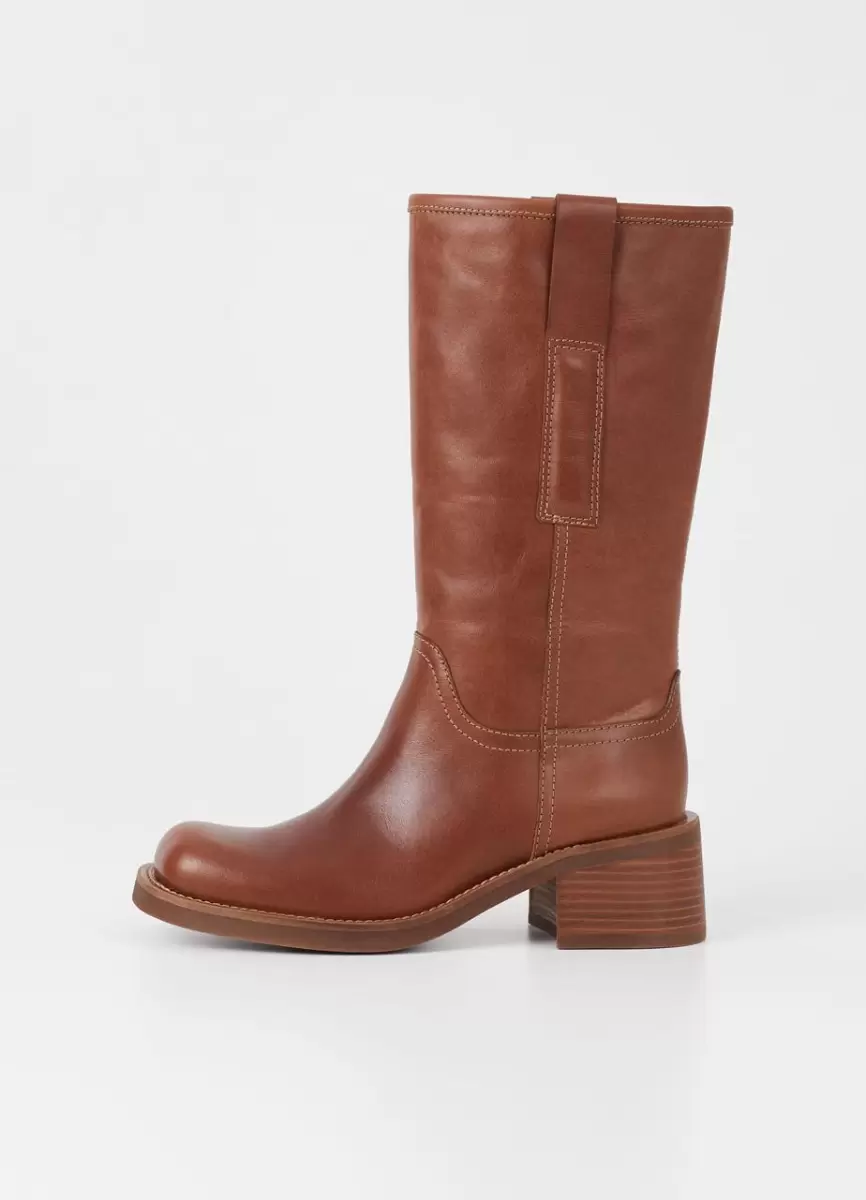 Mulher Vagabond Botas Nour Boots Brown Leather Clássico - 1