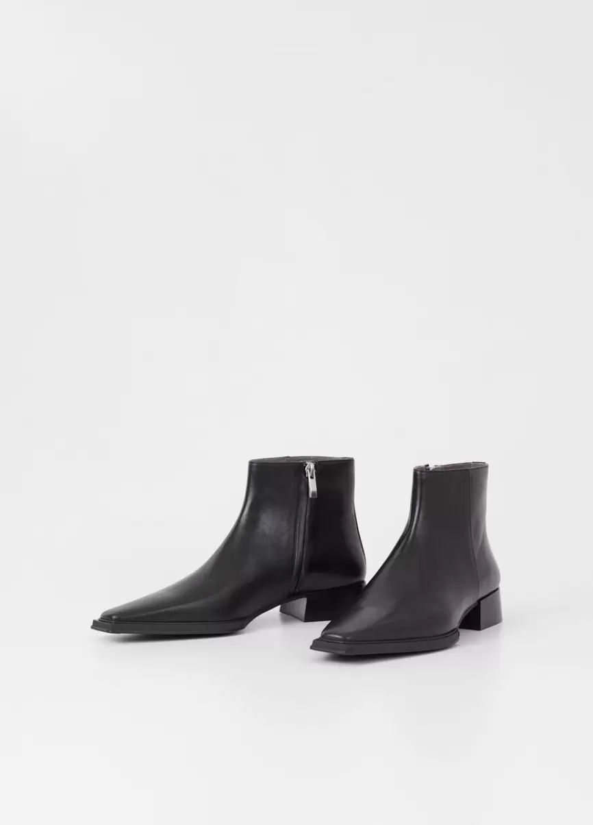 Black Leather Vagabond Eida Boots Eficácia Mulher Botas - 2