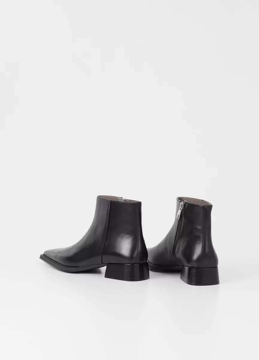 Black Leather Vagabond Eida Boots Eficácia Mulher Botas - 3