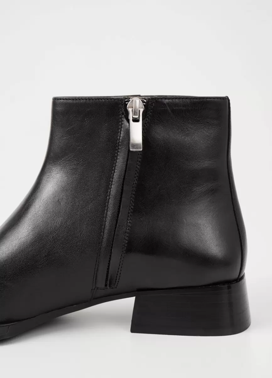 Black Leather Vagabond Eida Boots Eficácia Mulher Botas