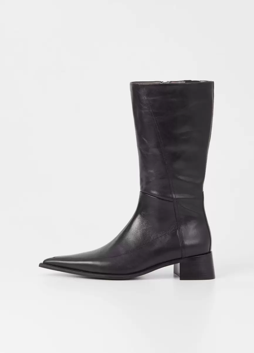 Samira Boots Botas Black Leather Mulher Recomendar Vagabond - 1