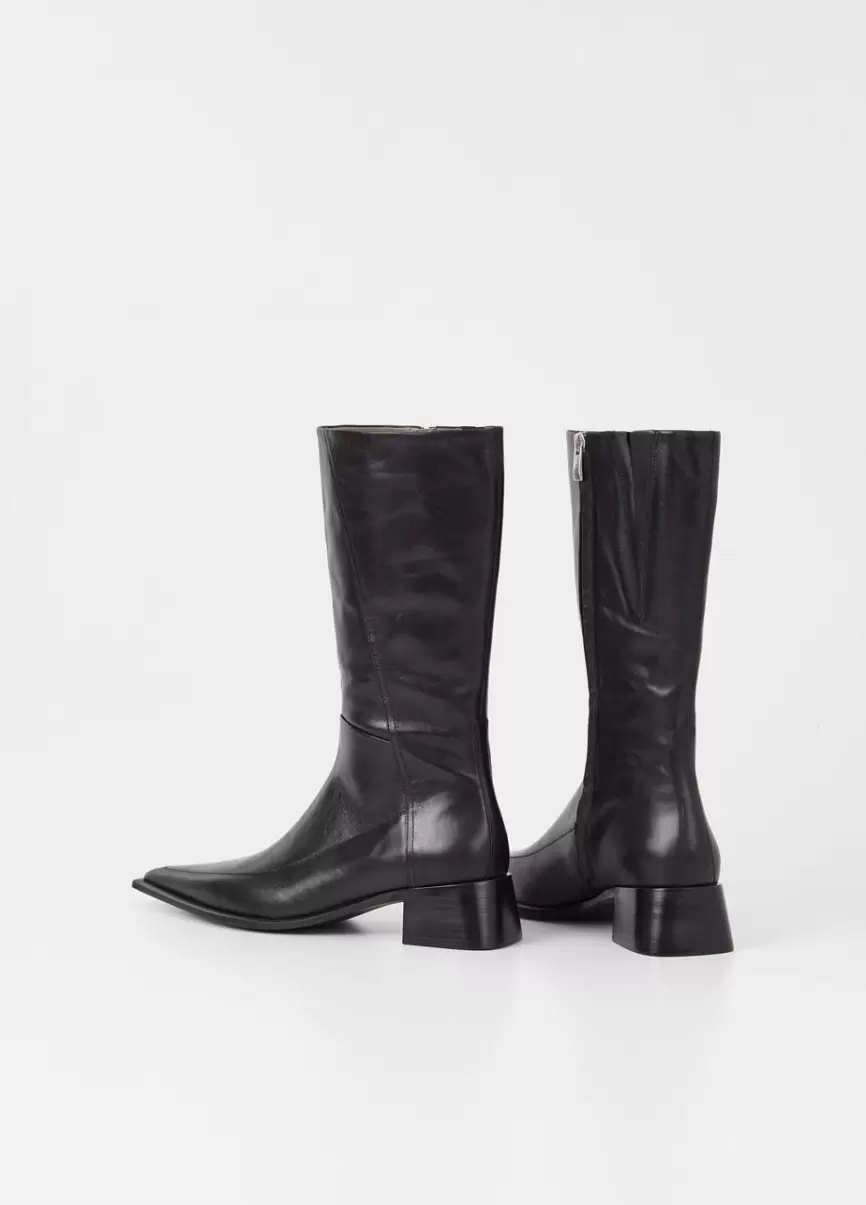 Samira Boots Botas Black Leather Mulher Recomendar Vagabond - 3