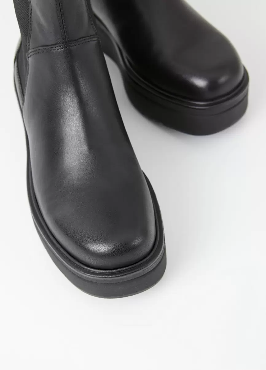 Botas Black Leather Vagabond Padrão Mulher Tara Boots - 4