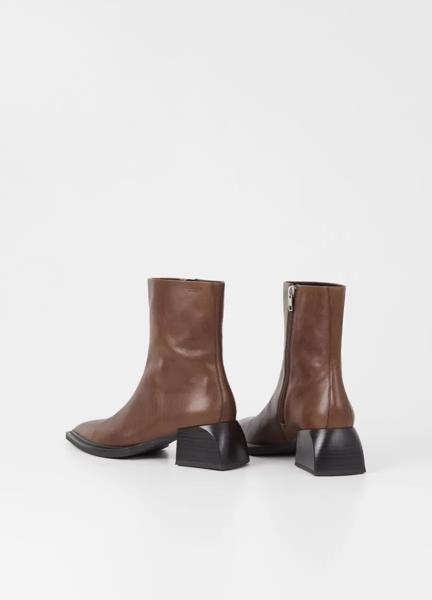 Vivian Boots Mulher Desconto Vagabond Brown Leather Botas - 2