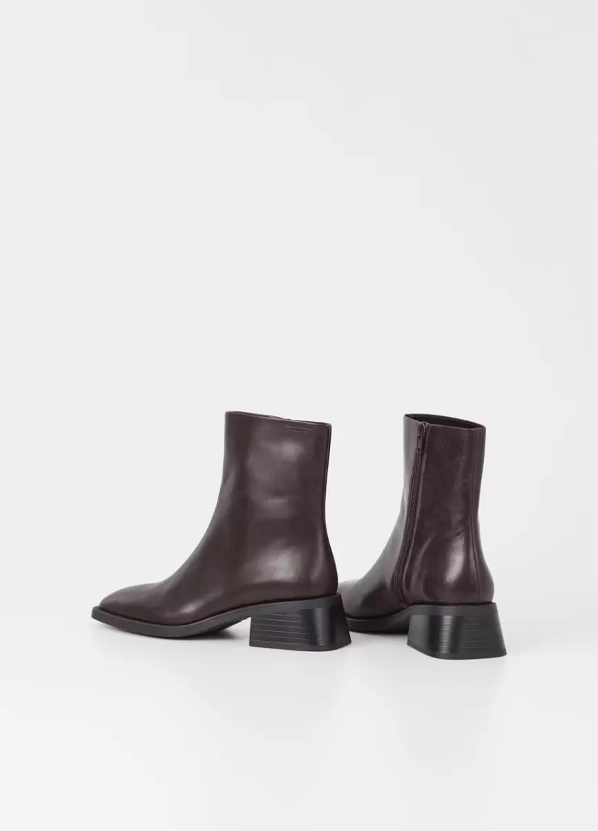 Dark Brown Leather Botas Vagabond Novidade Blanca Boots Mulher - 2