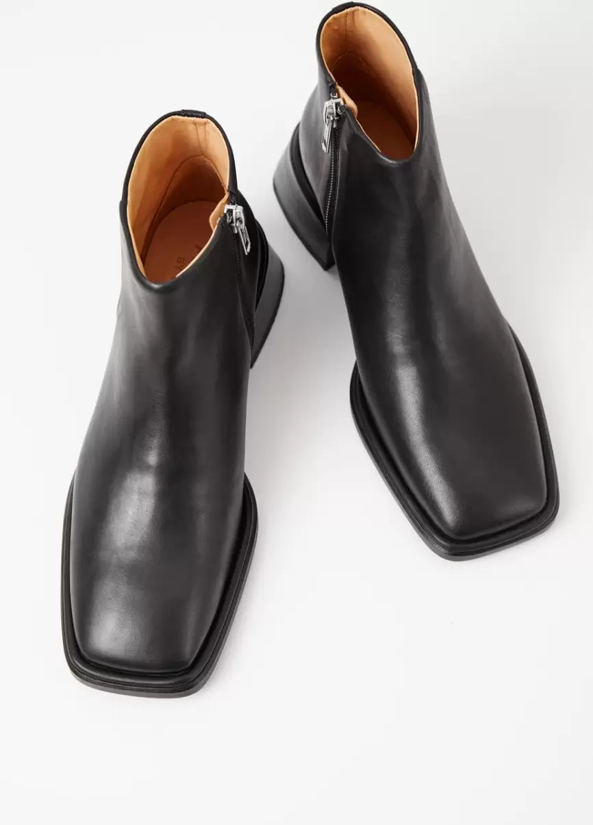 Neema Boots Black Leather On-Line Botas Mulher Vagabond