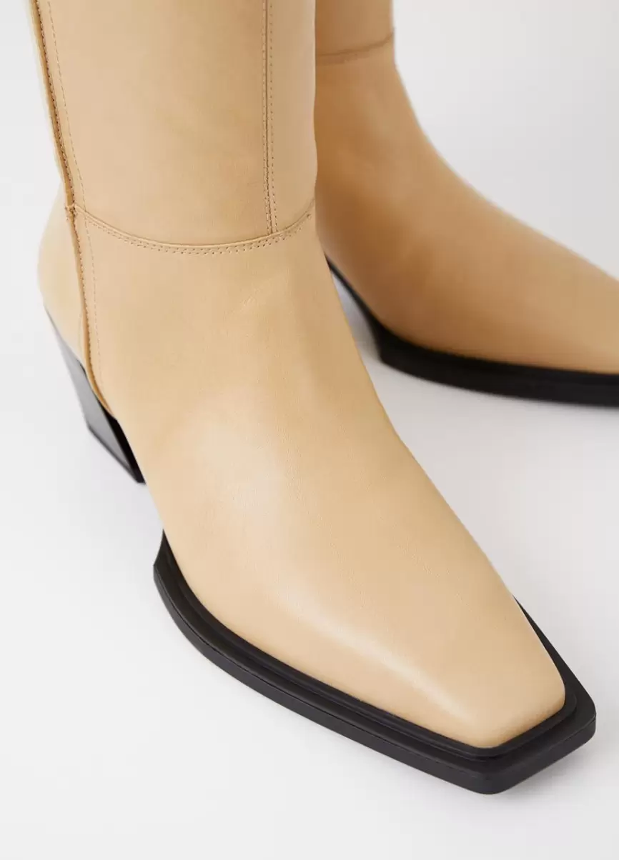 Alina Tall Boots Beige Leather Mulher Preço De Custo Vagabond Botas - 4