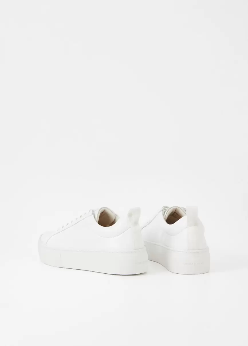 Garantia Mulher Sapatilhas White Leather Vagabond Zoe Platform Sneakers - 2