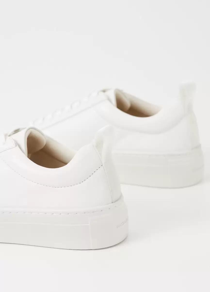 Garantia Mulher Sapatilhas White Leather Vagabond Zoe Platform Sneakers - 3