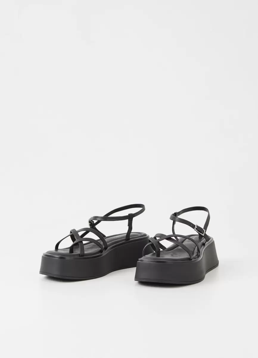 Courtney Sandals Sandálias Preço Com Desconto Black Leather Mulher Vagabond - 2