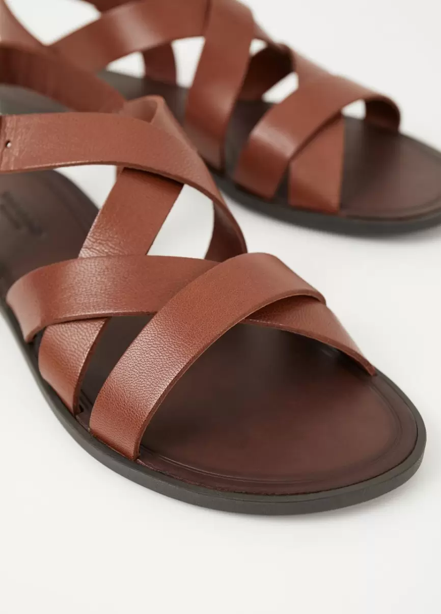 Tia 2.0 Sandals Mulher Brown Leather Sandálias Vagabond Importação - 3
