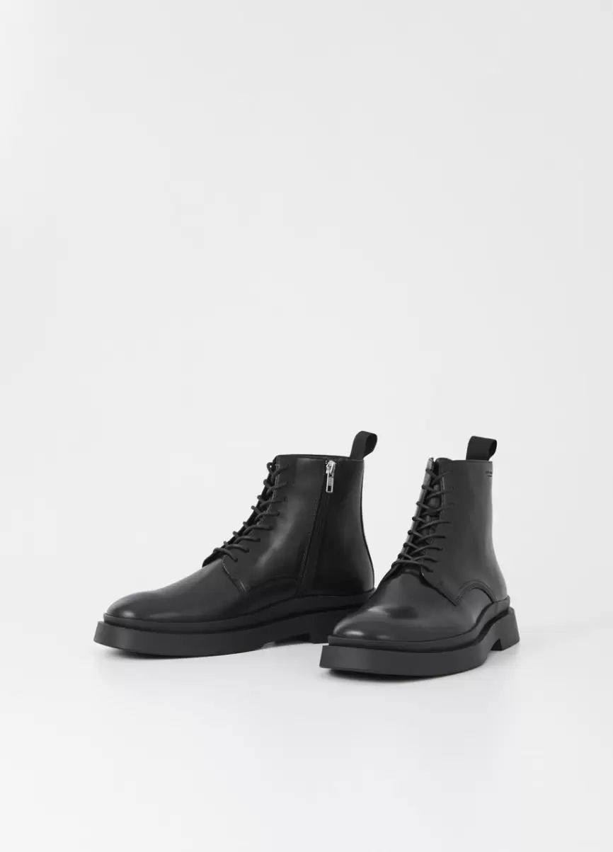 Homem Mike Boots Black Leather Garantido Botas Vagabond - 2