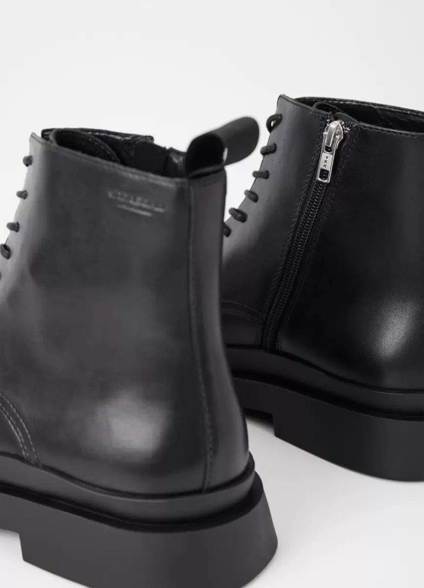 Homem Mike Boots Black Leather Garantido Botas Vagabond - 4