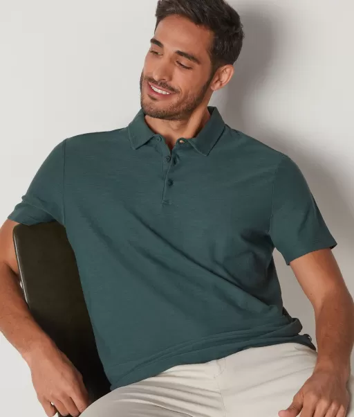 Homem Dark_Green Polo Em Algodão Twist T-Shirts E Polos Falconeri