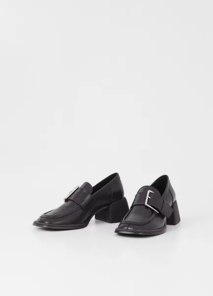 Black Leather Ansie Loafer Loafers Vagabond On-Line Mulher