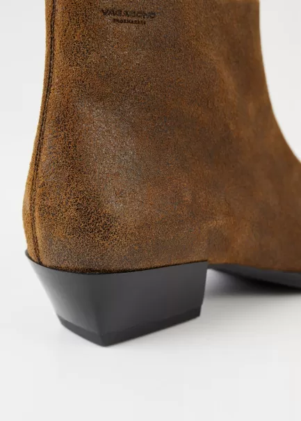 Botas Cassie Boots Brown Texture Leather Recomendar Vagabond Mulher