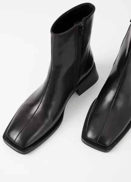Black Leather Botas Blanca Boots Mulher Loja Online Vagabond
