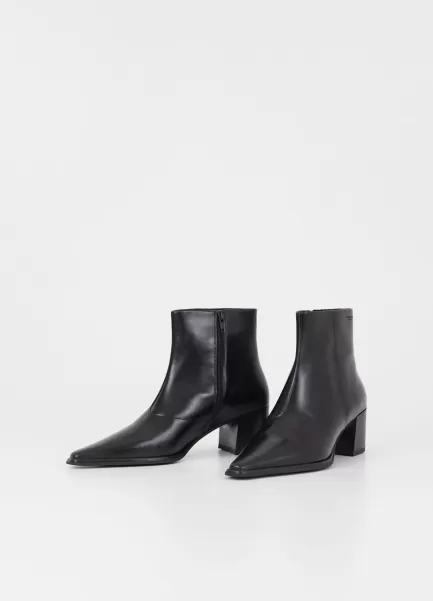Moda Vagabond Botas Black Leather Giselle Boots Mulher