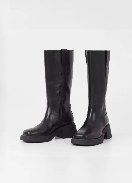 Dorah Tall Boots Mulher Black Leather Vagabond Originalidade Botas