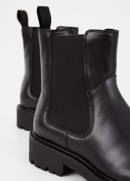 Marca Black Leather Imitation Kenova Boots Mulher Vagabond Botas