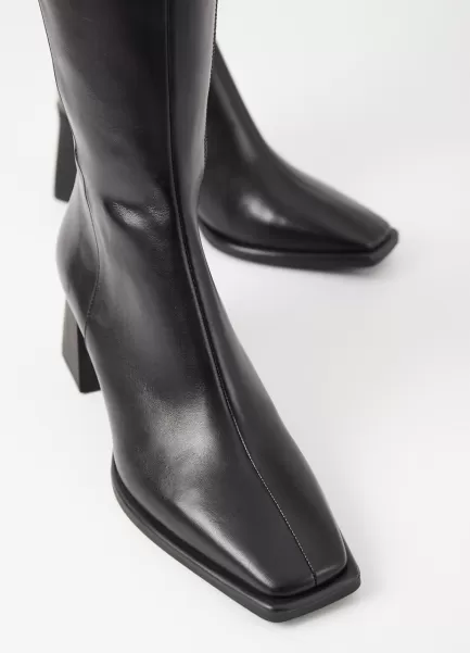 Botas Mulher Pagamento Seguro Black Leather Hedda Tall Boots Vagabond
