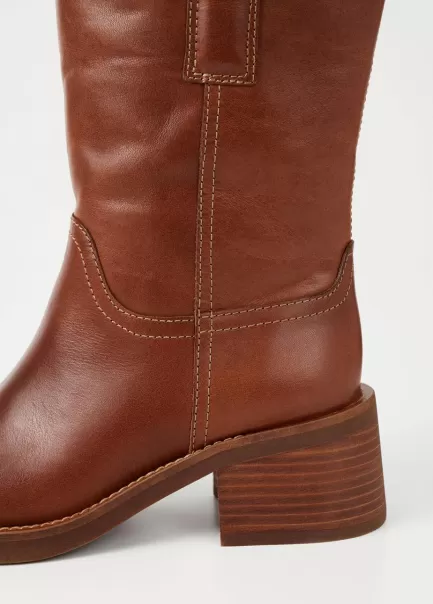 Mulher Vagabond Botas Nour Boots Brown Leather Clássico