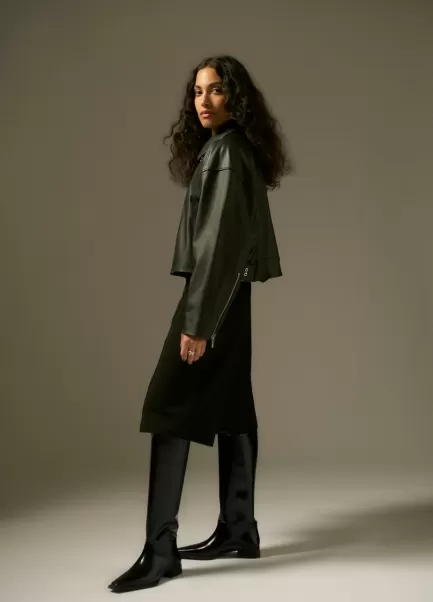 Vagabond Importação Mulher Eida Tall Boots Botas Black Polished Leather