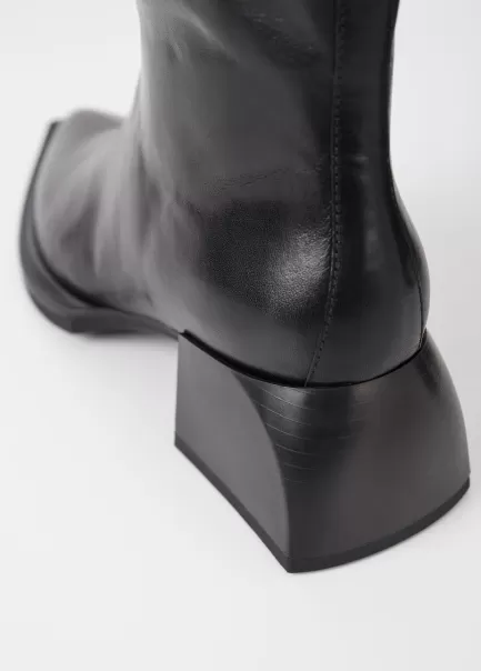 Vagabond Black Leather Botas Mulher Novo Produto Vivian Boots
