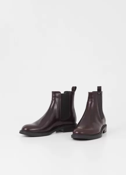 Mulher Botas Brown Leather Preço Com Desconto Vagabond Amina Boots