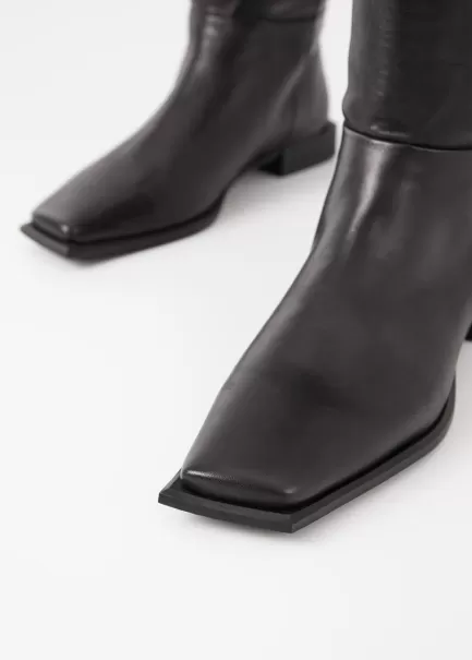 Popularidade Botas Black Leather Vagabond Salma Tall Boots Mulher