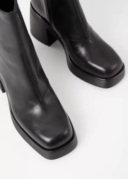 Vagabond Botas Black Leather Mulher Barato Brooke Boots